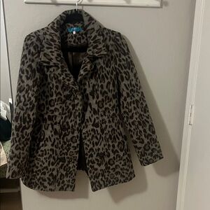 H&M Leopard Print Pea Coat